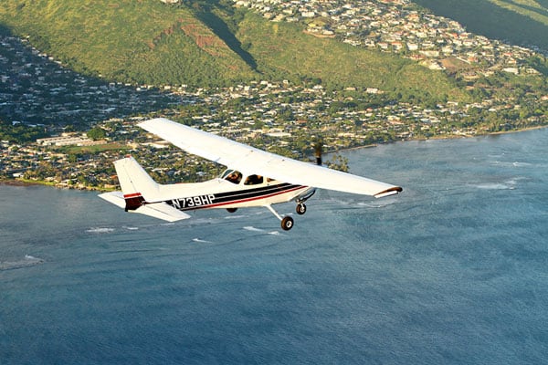 Robinson R66 over ocean