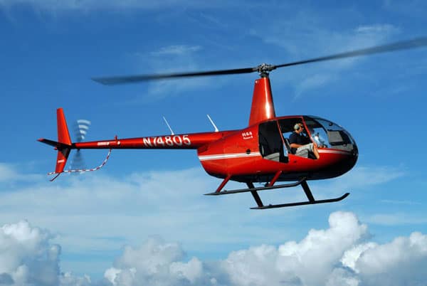 Robinson R44 sky backdrop